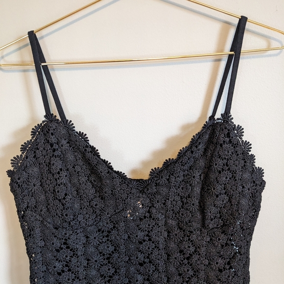 H&M Black Crotchet Bodysuit, size L - Picture 2 of 7